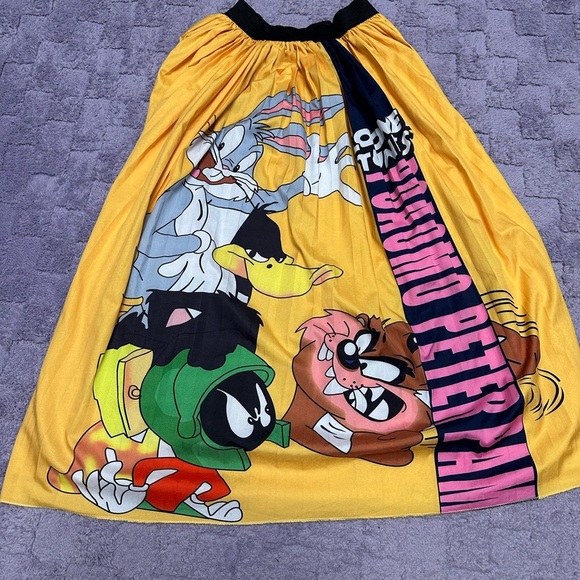 Colorful Cartoon Looney tunes Print Pleated Skirt - Picture 3 of 6